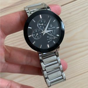 Bulova Futuro Mens Black Dial Watch